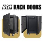 Sound Town 12U Steel Rack with Mesh Doors