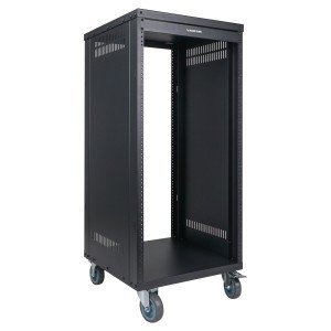 Sound Town 21U Steel Rack with Locking Casters