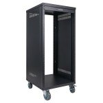 Sound Town 21U Steel Rack with Locking Casters