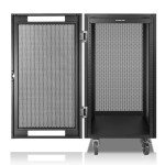Sound Town 21U Steel Server Rack with Locking Casters