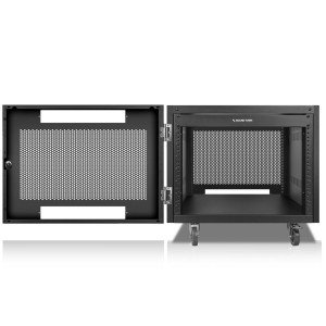 Sound Town Universal Steel Rack with Mesh Doors