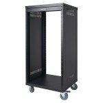 Sound Town 21U Steel Rack with Locking Casters