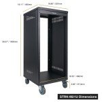 Sound Town 21U Steel Rack with Locking Casters