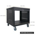 Sound Town Universal Steel Rack with Mesh Doors
