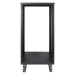 Sound Town 21U Steel Server Rack with Locking Casters