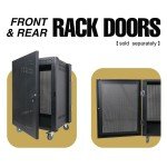 Sound Town 21U Steel Rack with Locking Casters