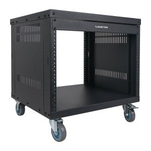 Sound Town 8U Universal Steel Rack with Locking Casters