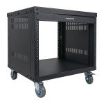 Sound Town 8U Universal Steel Rack with Locking Casters