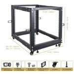 Sound Town 12U Adjustable Depth Server Rack