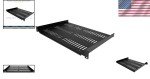 1U Server Rack Shelf - 55lb Capacity, 12" Deep