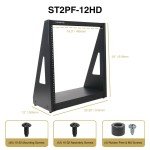 Sound Town 12U Heavy-Duty Open-Frame Rack