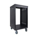 Sound Town 16U Steel Rack with Locking Casters