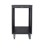 Sound Town 16U Steel Rack with Locking Casters