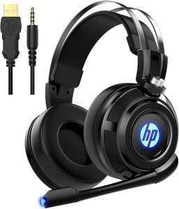 HP Wired Stereo Gaming Headset with mic, One Headset and LED Light w\ microphone