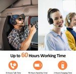Bluetooth 5.2 Wireless Headset with Noise Cancelling Mic