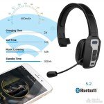 Wireless Bluetooth 5.2 Trucker Headset with AI Mic