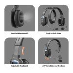 Wireless Bluetooth 5.2 Trucker Headset with AI Mic