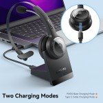LEVN Bluetooth 5.0 Wireless Headset with Mic