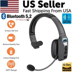 Trucker Bluetooth 5.2 Wireless Headset with Mic