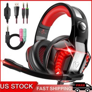 Stereo Gaming Headset with Mic for PC, PS5, Xbox