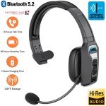 Bluetooth 5.2 Wireless Headset with Noise Cancelling Mic