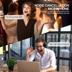 Bluetooth 5.2 Wireless Headset with Noise Cancelling Mic