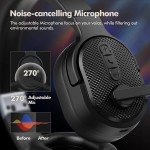 Bluetooth 5.0 Wireless Headset with Noise Cancelling Mic