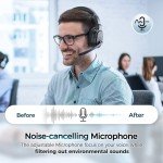 Bluetooth 5.0 Wireless Headset with Noise Cancelling Mic