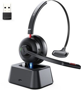 Tribit Wireless Headset with AI Noise Canceling