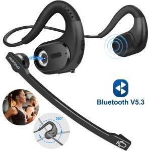 Bluetooth 5.3 Wireless Headset with Noise Canceling Mic