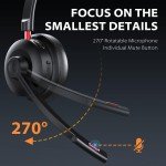 Tribit Wireless Headset with AI Noise Canceling