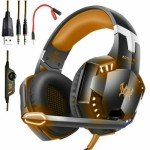 Gaming Headset with Mic and LED Lighting