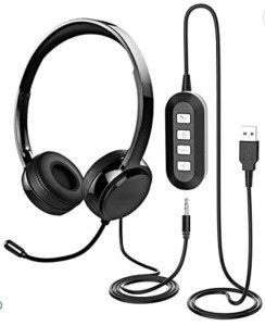 Mpow Wired Ear-Pad Headset - Black