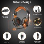 Gaming Headset with Mic and LED Lighting