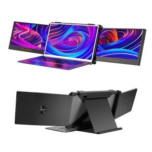 Portable Tri-Screen Monitor Extender for Laptops