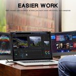 Portable Tri-Screen Monitor Extender for Laptops