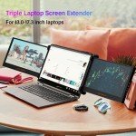 Portable Tri-Screen Monitor Extender for Laptops