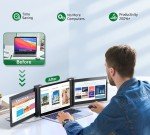 Portable Tri-Screen Monitor Extender for Laptops