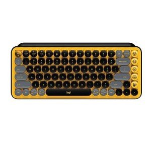 LOGITECH POP KEYS MECHANICAL WIRELESS KEYBOARD CUSTOMIZABLE EMOJI - BLAST YELLOW