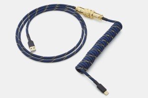 Blue Samurai Custom Coiled Mechanical Keyboard Cable