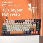 APAYADO K82 75% Wired Gaming Keyboard - Blue Switches