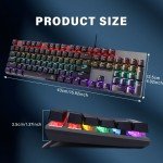 Lighted Wired USB Keyboard with 104 Keys