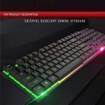 Compact 104-Key EGAMING Mechanical Keyboard with Red Switches