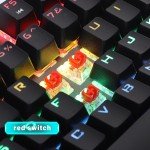 RGB Wired Mechanical Gaming Keyboard with 104 Keys