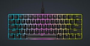 Corsair K65 RGB Mini 60% Mechanical Gaming Keyboard - Cherry MX Red - Black