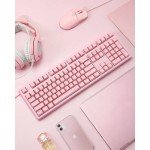 AUKEY Pink Mechanical Gaming Keyboard 108 Keys