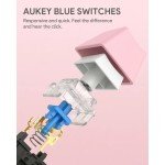 AUKEY Pink Mechanical Gaming Keyboard 108 Keys
