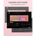 AUKEY Pink Mechanical Gaming Keyboard 108 Keys