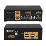 CKL Dual Monitor HDMI KVM Switch for 2 PCs