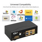 CKL Dual Monitor HDMI KVM Switch for 2 PCs